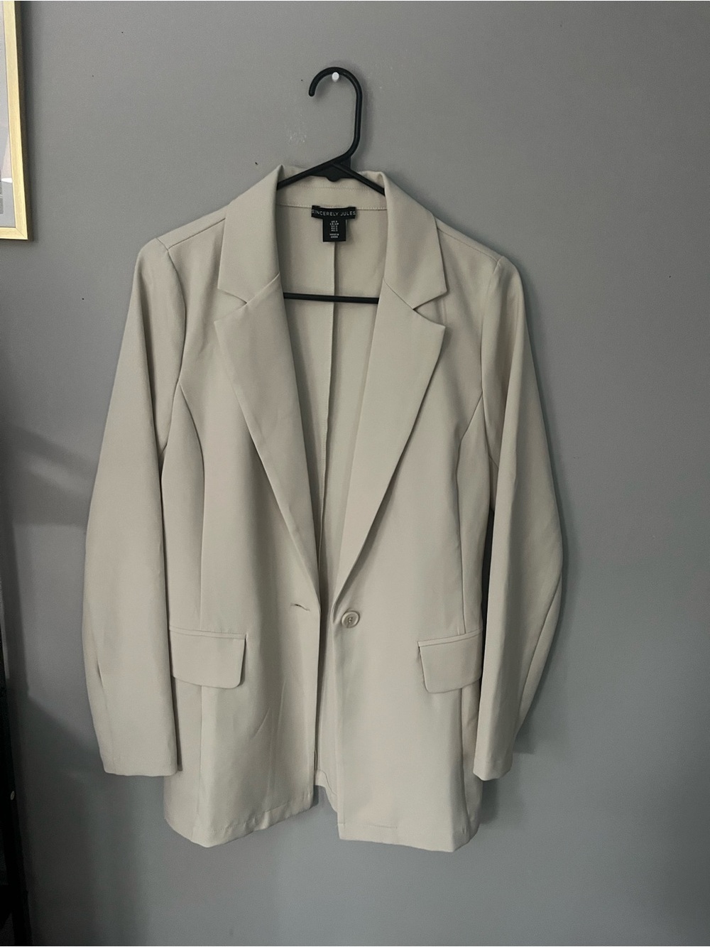 Sincerely Jules Cream Single-Button Blazer